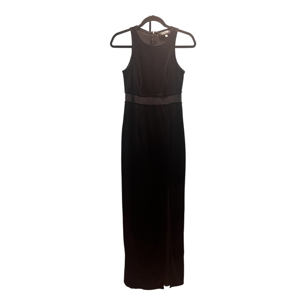 Vintage Black Velvet Maxi Dress size 6